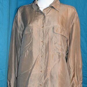 Silk Button Down Blouse